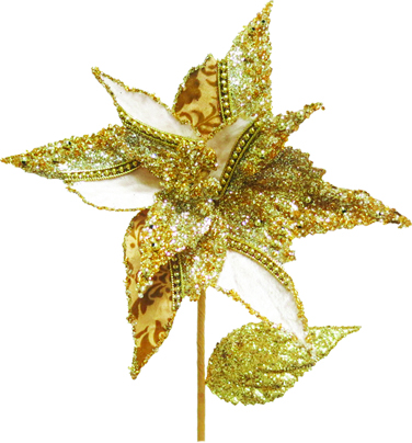 [SL048] 18cm Royal Poinsettia - Gold