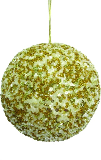 [SL080] 10cm Sequin Ball - Gold/Silver