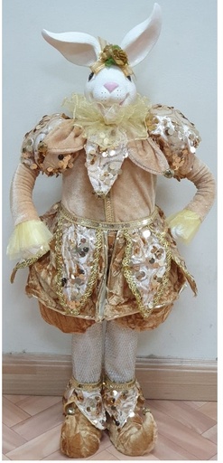 [TRB122401] 60cm Standing Bunny - Gold