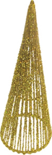 [XQ015-GD] 20cm Sisal Cone Tree - Gold