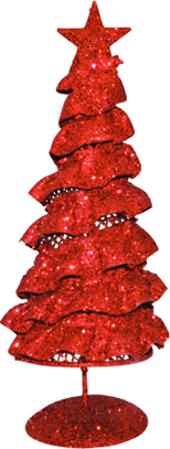 [XQ024-R] 20cm Mini-Tree Centrepiece - Red