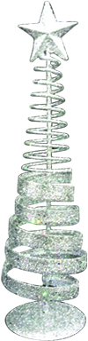 [XQ025-S] 20cm Spiral Cone Centrepiece - Silver