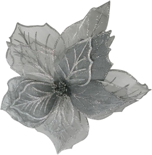 [YI003] 34cm L x 57cm D Flower - Silver