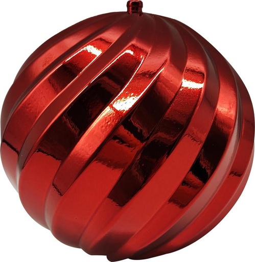 [GT029-R] 15cm Shiny Swirl Ball - Red