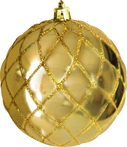[GT033-GD] 12cm Glittered Shiny Ball - Gold