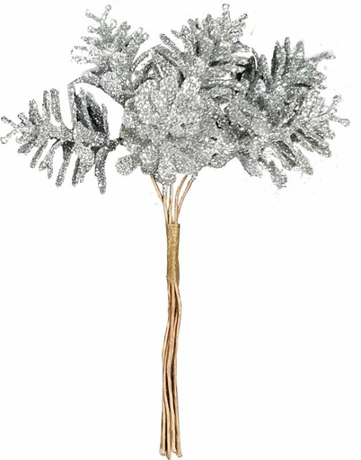 [HQ005-S] 3.5cm Pinecones - Silver