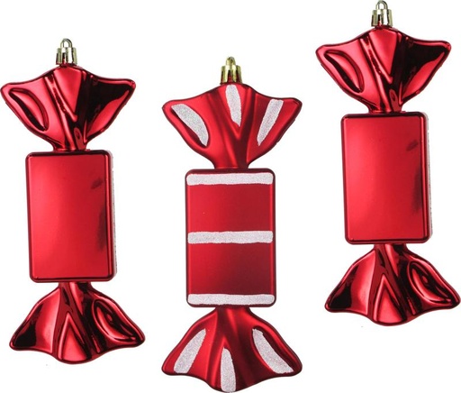 [JN120-R] 16cm Candy - Red/White