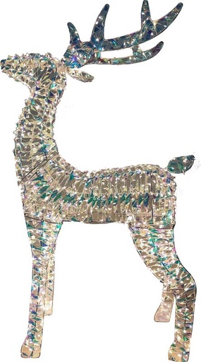 [TX001] 120cm Light-Up 3D Reindeer, Warm White LED