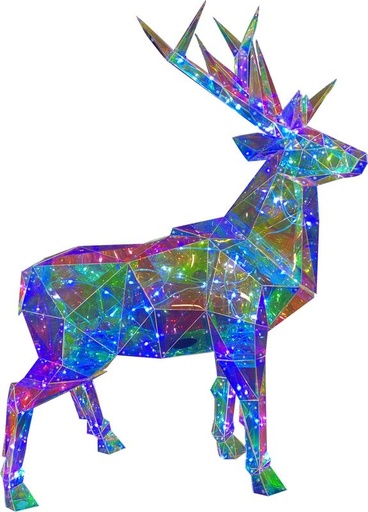 [TX013] 145cm Light-Up Reindeer, White Light