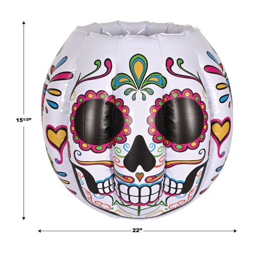 [00461] Inflatable DOD Sugar Skull Cooler; Holds approx. 48 12-oz cans. Size: 22" W x 15 1/2" H