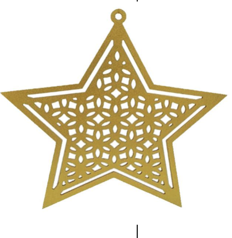 [RM181] 35cm Hanging Star - Gold