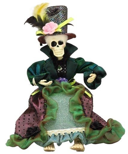[TP107] 50cm Sitting Skeleton  - Green