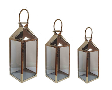 [ZJ002-GD] Set of Gold Lanterns, Sizes: 33cm, 47cm, 60cm