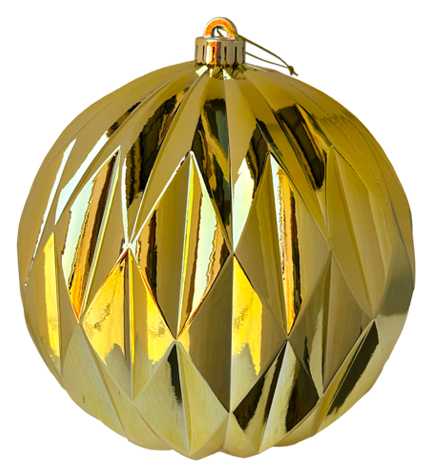 [HT043-GD] 20cm Speckled Diamond Ball - Gold
