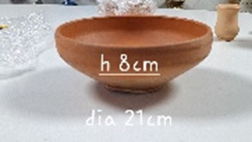 [RM205] 8cm High x 22cm Dia Traditional Arabic Clay Pot