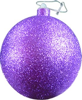 [MJ080G-PL] 8cm Glitter Ball - Purple