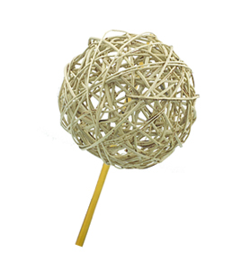 [GL049L-15-W] 10cm Lata Ball with 15cm Stem - White