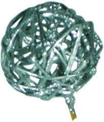 [GL049M-15-S] 8cm Lata Ball with 15cm Stem - Silver