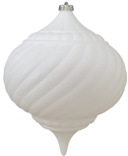 [HT027-W] 20cm Glittered Onion - White